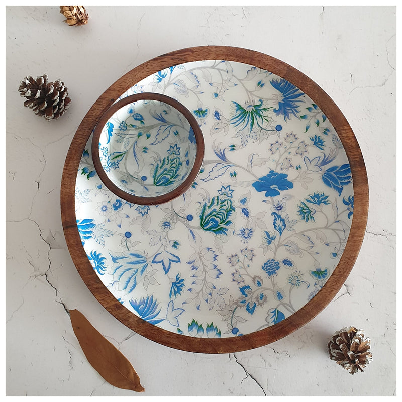 PLATTER - ROUND - CARIBBEAN FLORAL