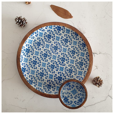 PLATTER - ROUND - MOROCCAN FLORET