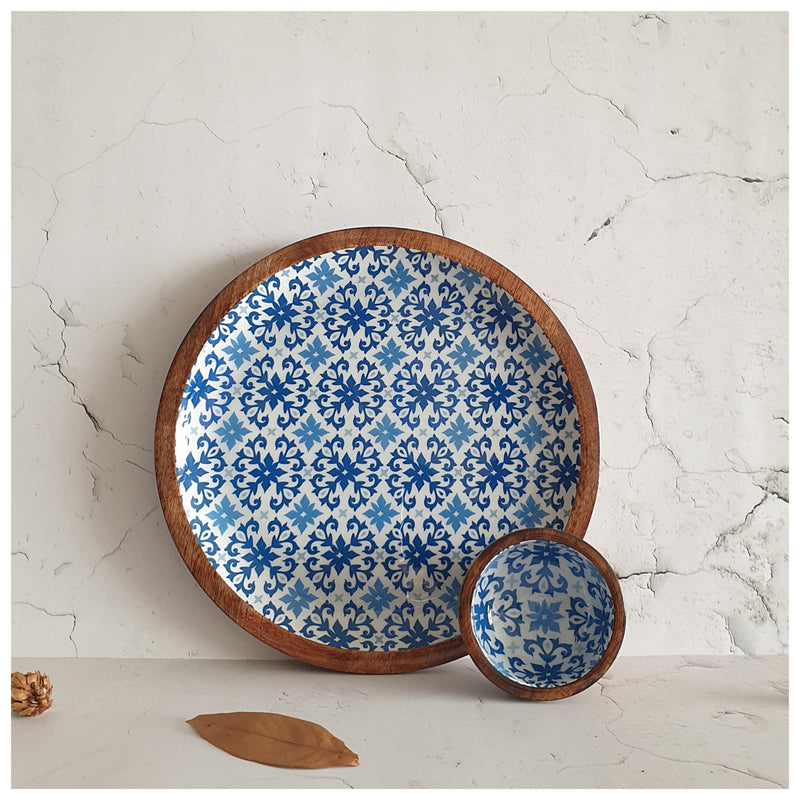 PLATTER - ROUND - MOROCCAN FLORET