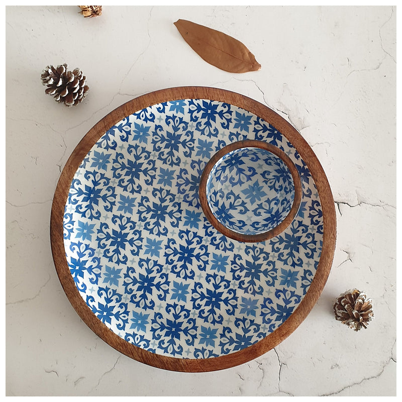 PLATTER - ROUND - MOROCCAN FLORET