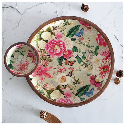 PLATTER - ROUND - ALICE IN WONDERLAND BEIGE