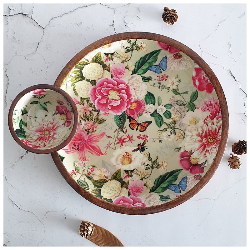 PLATTER - ROUND - ALICE IN WONDERLAND BEIGE