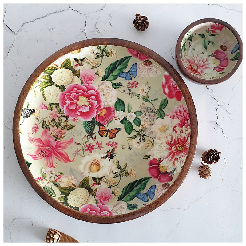 PLATTER - ROUND - ALICE IN WONDERLAND BEIGE