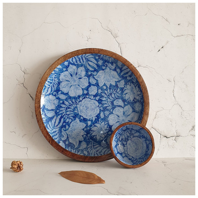 PLATTER - ROUND - BLUE LOTUS