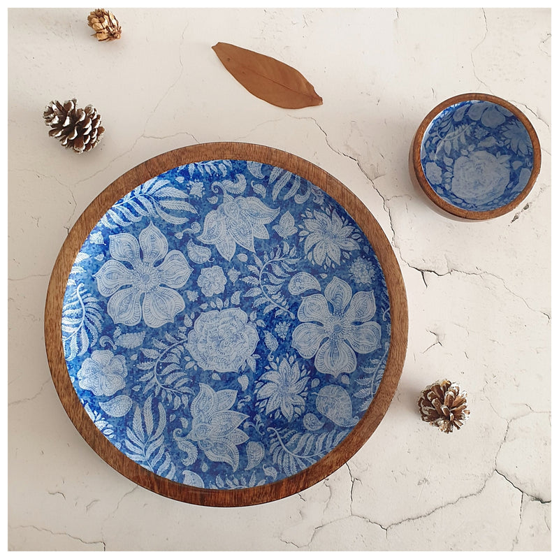 PLATTER - ROUND - BLUE LOTUS