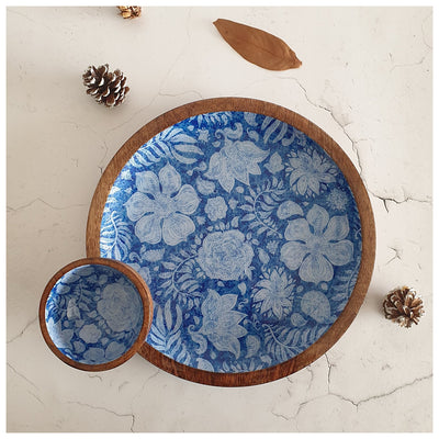 PLATTER - ROUND - BLUE LOTUS