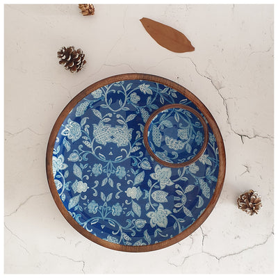 PLATTER - ROUND - COTTON BLUE