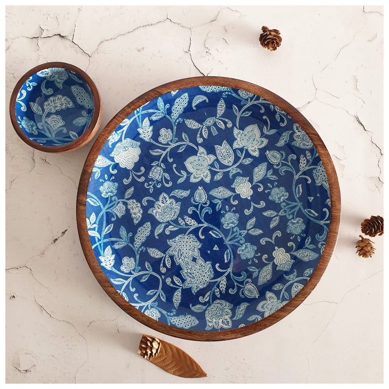 PLATTER - ROUND - COTTON BLUE