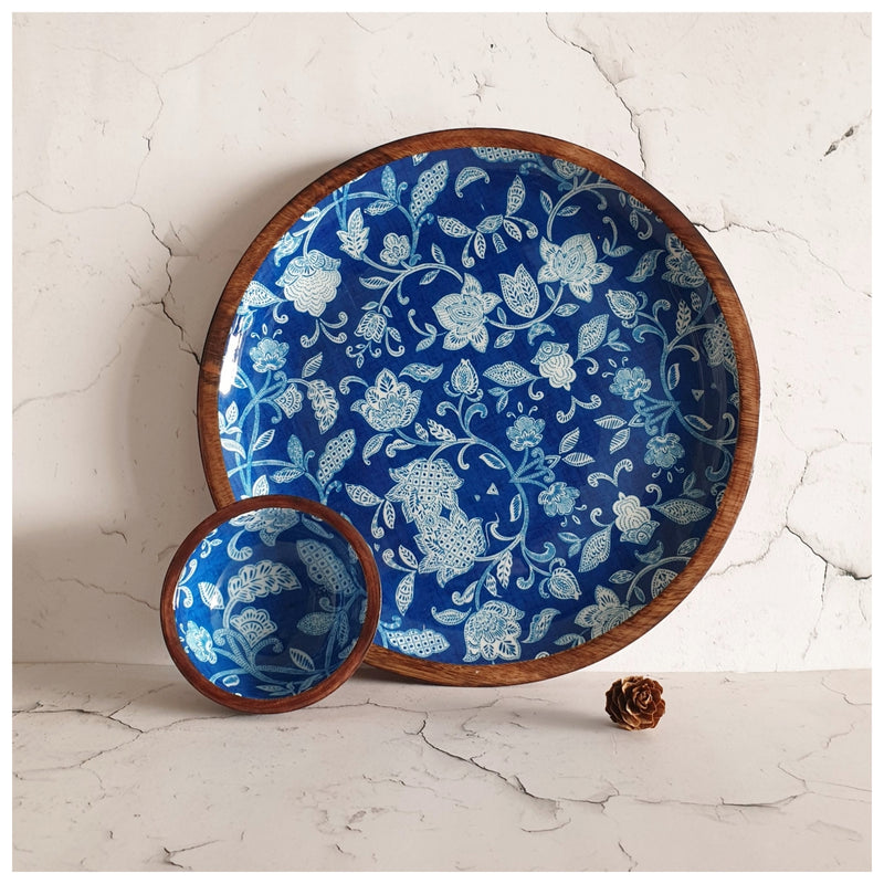 PLATTER - ROUND - COTTON BLUE