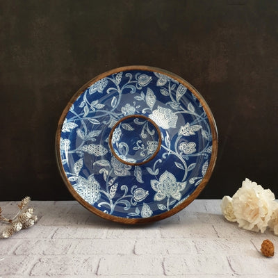 Chip & Dip Platter - Cotton Blue