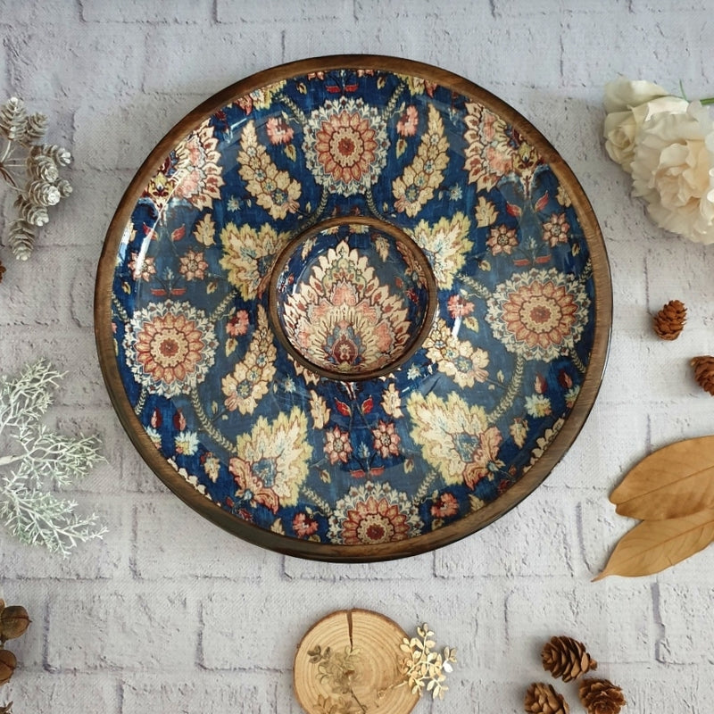 Chip & Dip Platter - Blue Popular