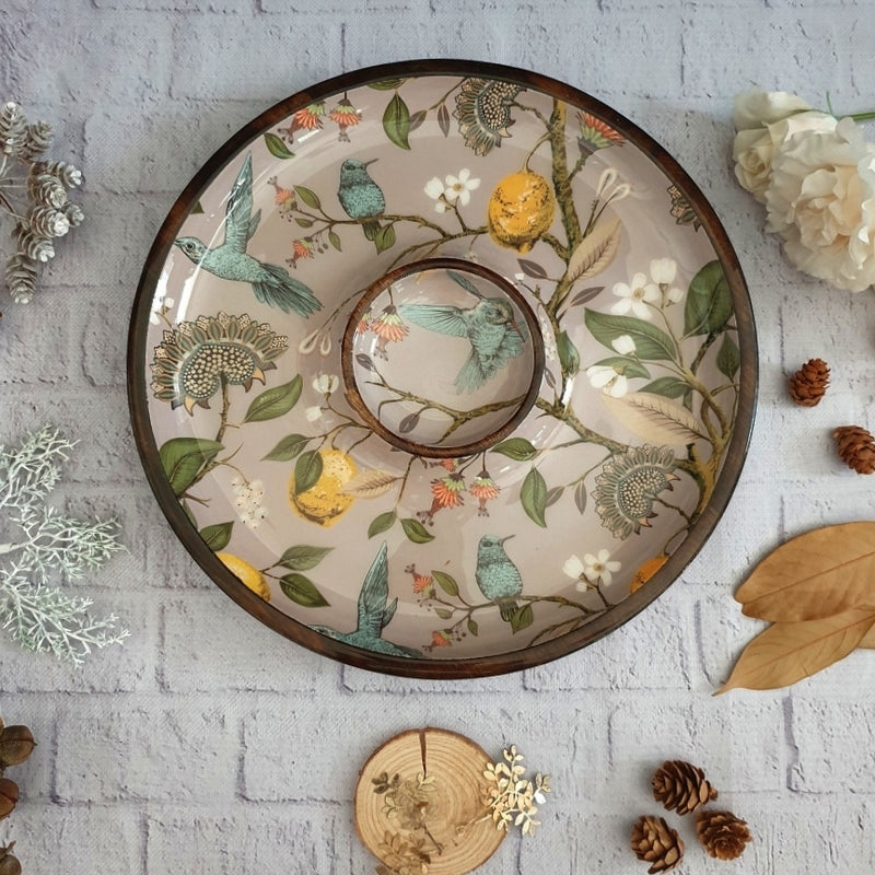CHIP & DIP PLATTER - HUMMING BIRD COLLECTION