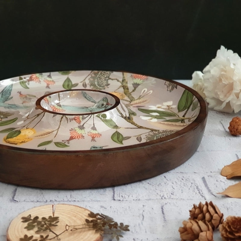CHIP & DIP PLATTER - HUMMING BIRD COLLECTION