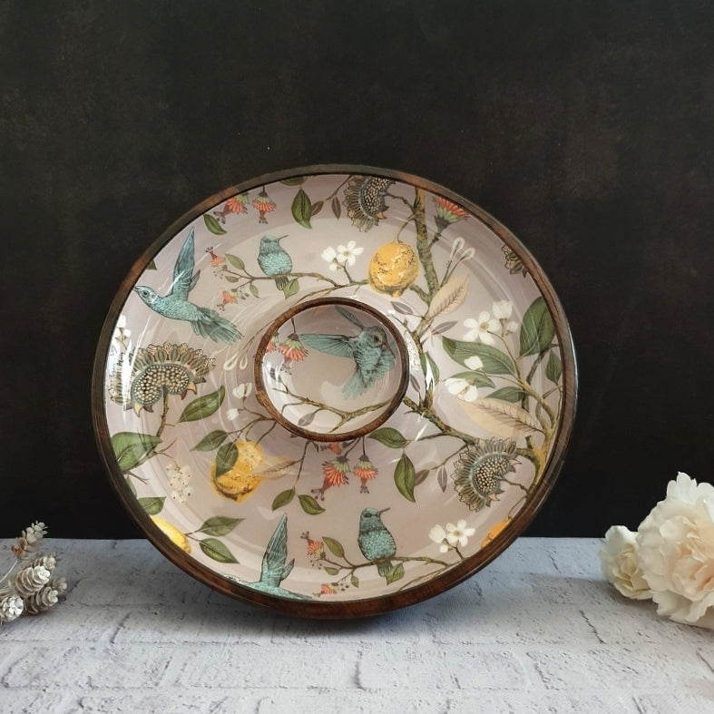 CHIP & DIP PLATTER - HUMMING BIRD COLLECTION