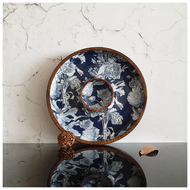 Chip & Dip Platter - Argentine Blue