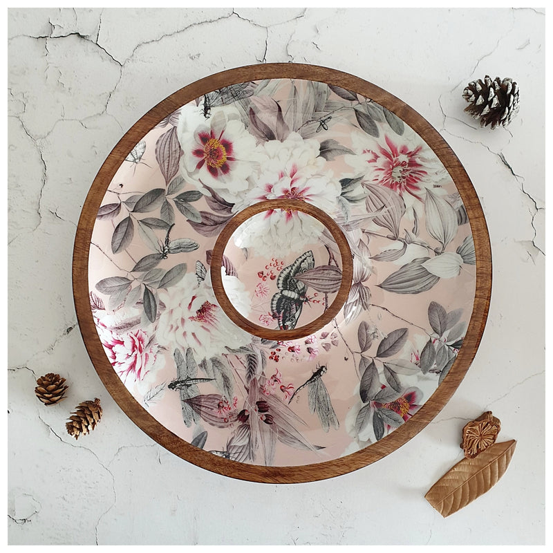 Chip & Dip Platter - Floral Serenity