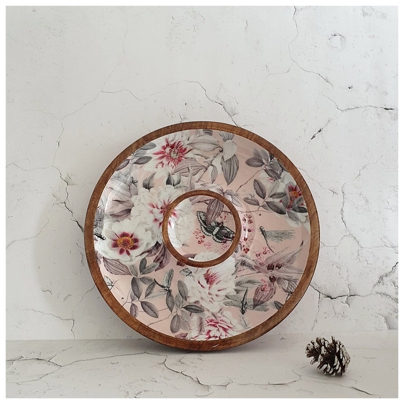 Chip & Dip Platter - Floral Serenity