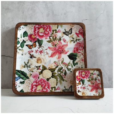 SQUARE PLATTER WITH BOWL - ALICE IN WONDERLAND