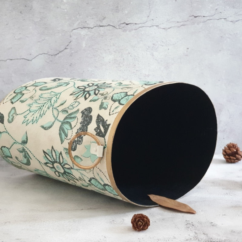 HAND PAINTED - PAPER BIN - FLORAL SERENITY DISTRESS VINTAGE