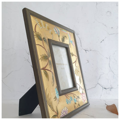 Photo Frame - Hand Painted - Golden Leaf (4"x6")