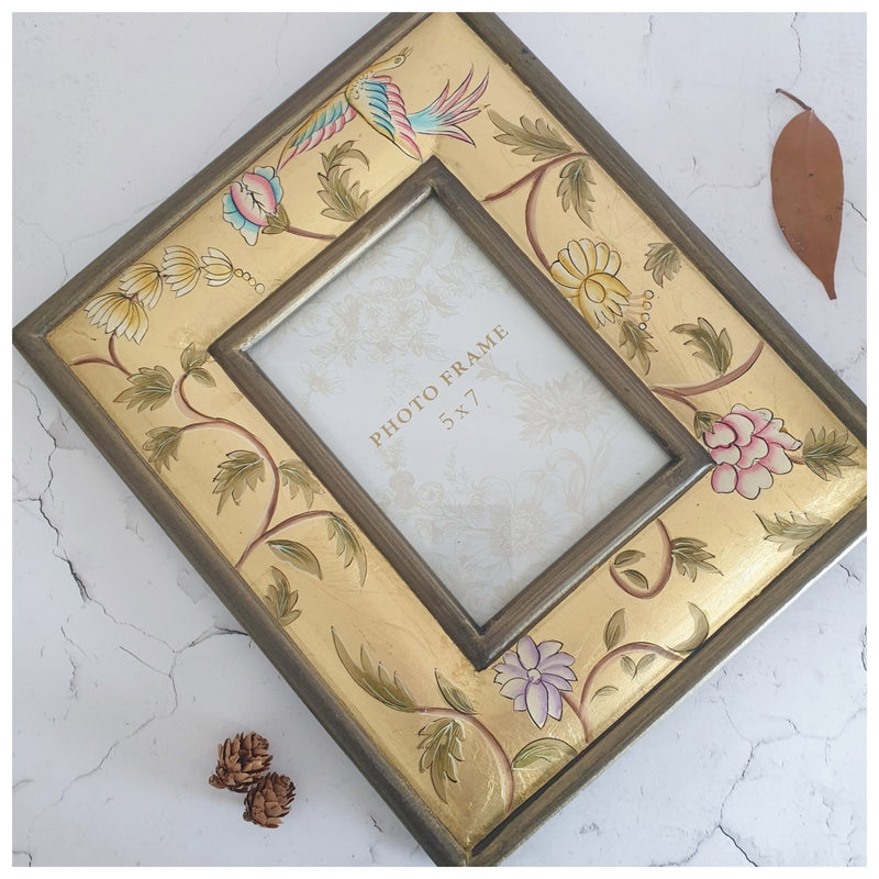 Photo Frame - Hand Painted - Golden Leaf (Set of 2)