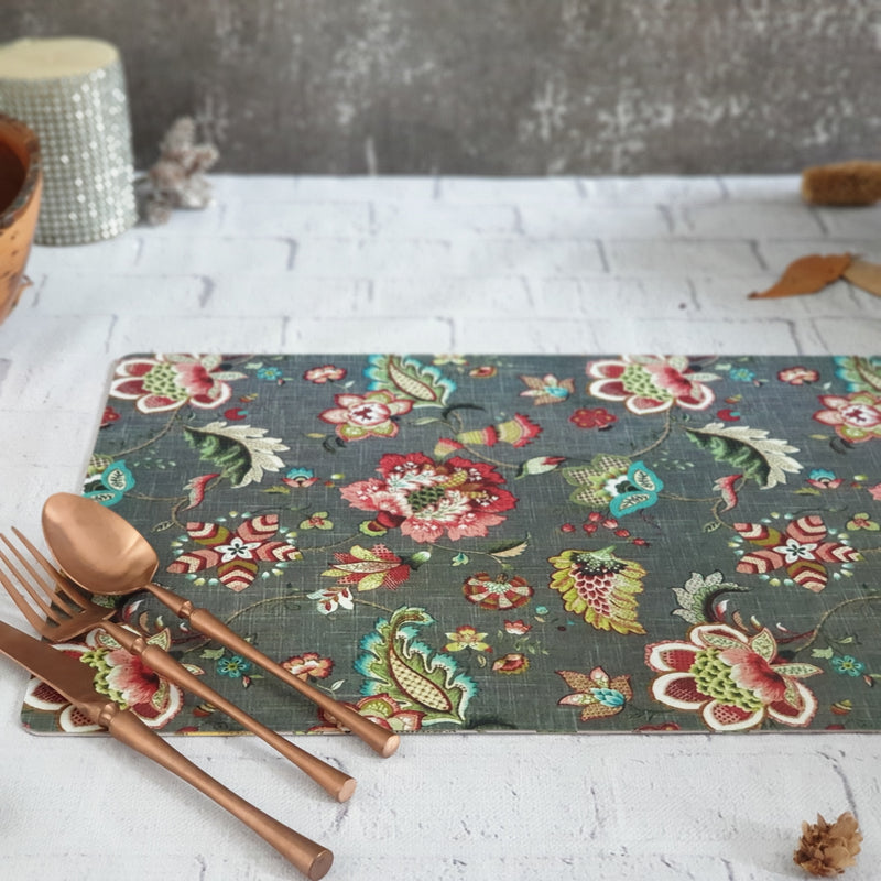 WIPE CLEAN TABLEMATS/PLACEMATS - EARTHY MEADOW