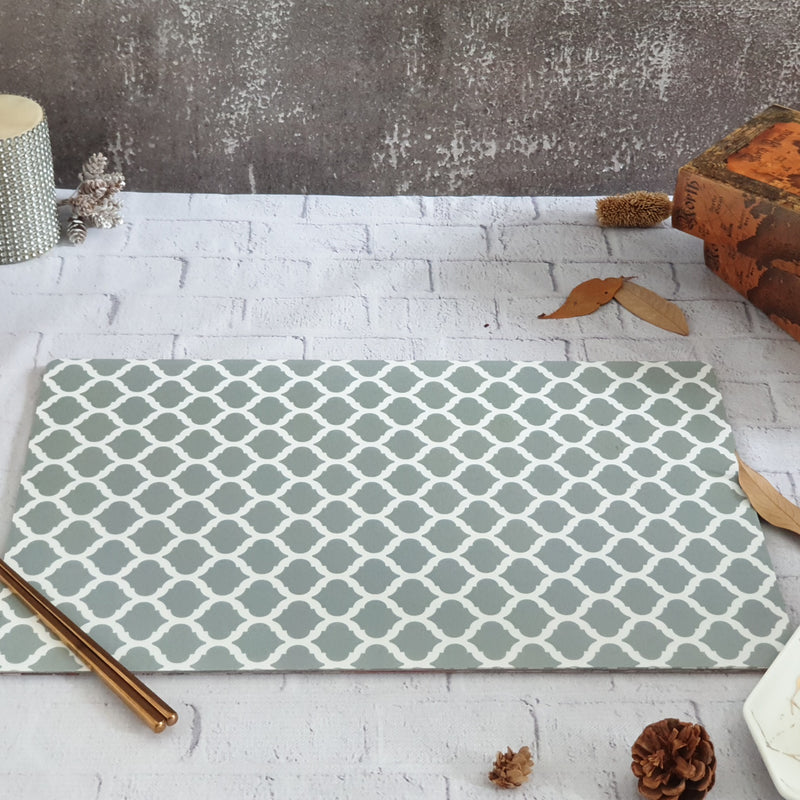 WIPE CLEAN TABLEMATS/PLACEMATS - MOROCCAN GREY
