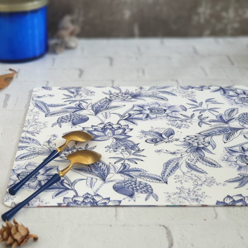 WIPE CLEAN TABLEMATS/PLACEMATS - SUMMER BLUE