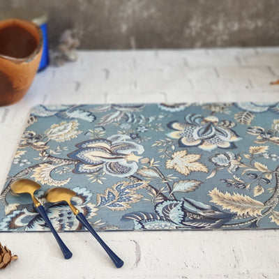WIPE CLEAN TABLEMATS/PLACEMATS - AZURE SKY FLORAL