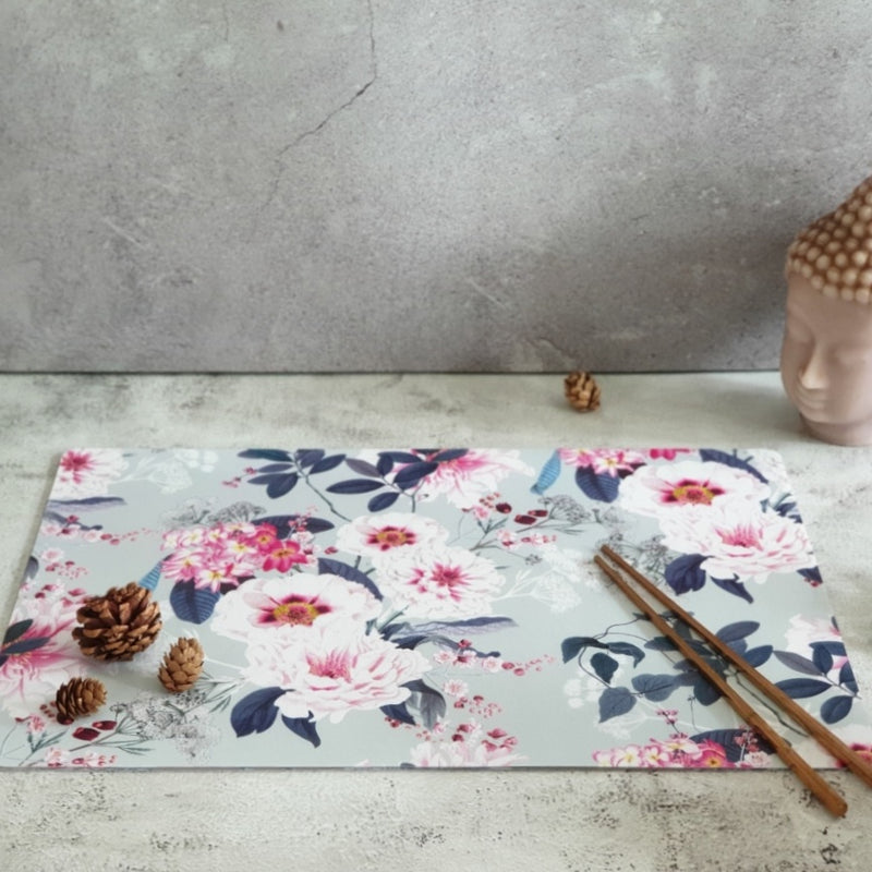 WIPE CLEAN TABLEMATS/PLACEMATS - DESERT ROSE MINT