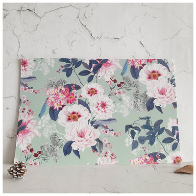 WIPE CLEAN TABLEMATS/PLACEMATS - DESERT ROSE MINT