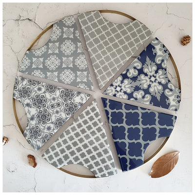 PIZZA/PIE SET OF 6 - DUSKY GREY