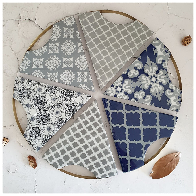 PIZZA/PIE SET OF 6 - DUSKY GREY