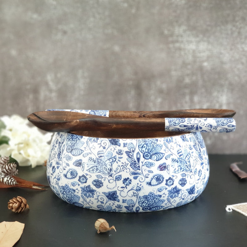 Salad Bowl - Large - Wooden Servers - Water Lily
