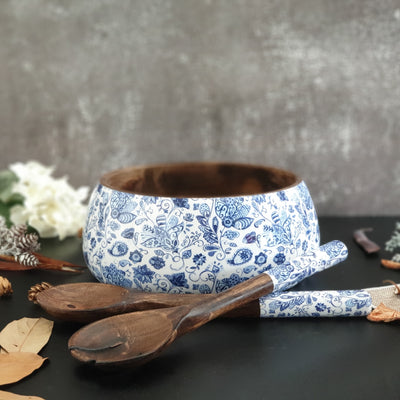 Salad Bowl - Large - Wooden Servers - Water Lily