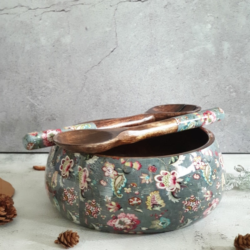 Salad Bowl - Large - Wooden Servers - Earthy Meadow