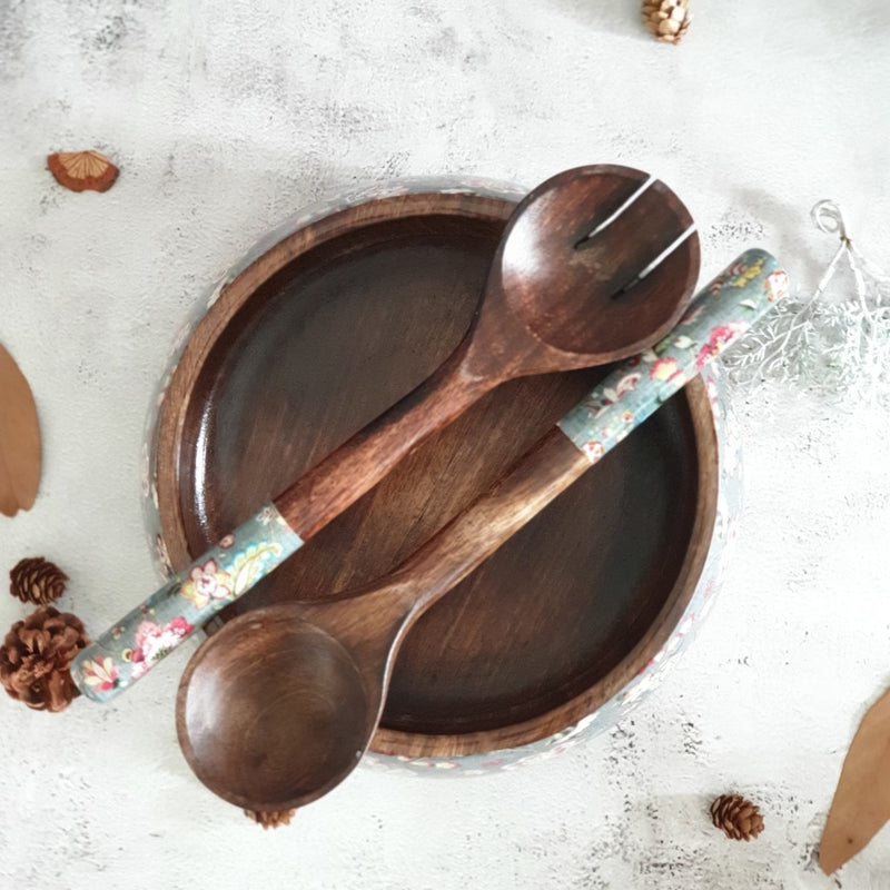 Salad Bowl - Large - Wooden Servers - Earthy Meadow