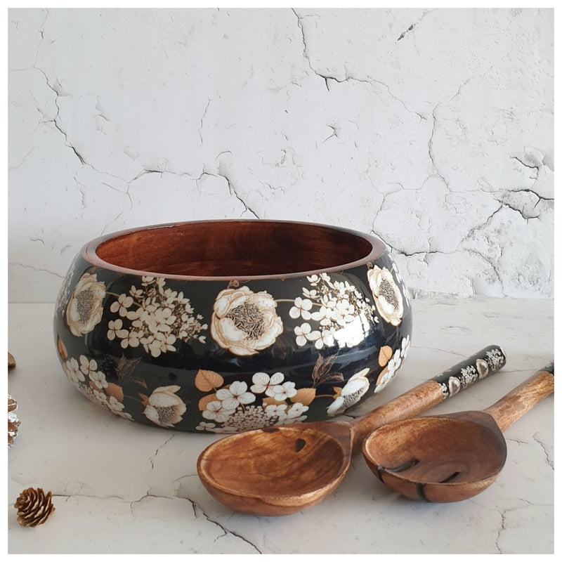 Salad Bowl - Large - Wooden Servers - Gold Dust