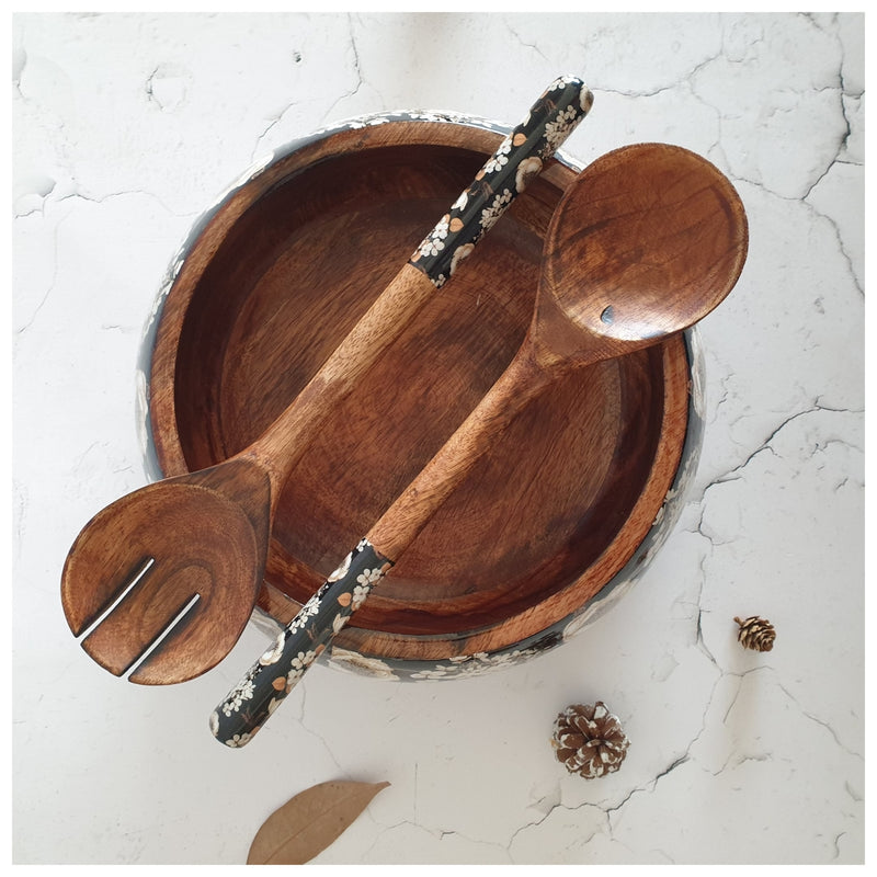 Salad Bowl - Large - Wooden Servers - Gold Dust