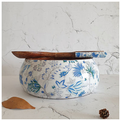 Salad Bowl - Large - Wooden Servers - Caribbean Floral