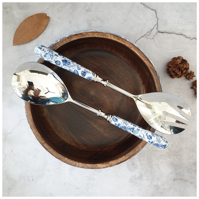 Salad Bowl - Large - Stainless Steel Servers - Water Lily