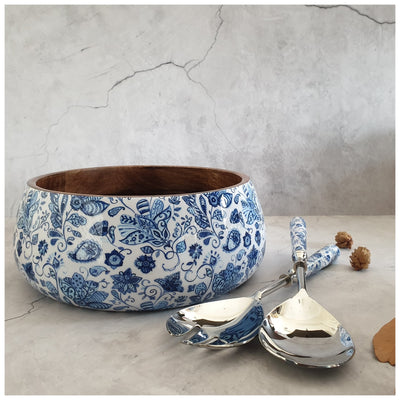 Salad Bowl - Large - Stainless Steel Servers - Water Lily