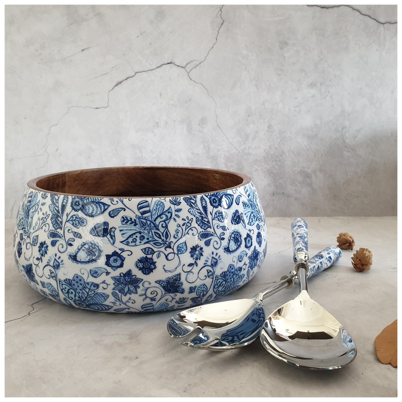 Salad Bowl - Large - Stainless Steel Servers - Water Lily