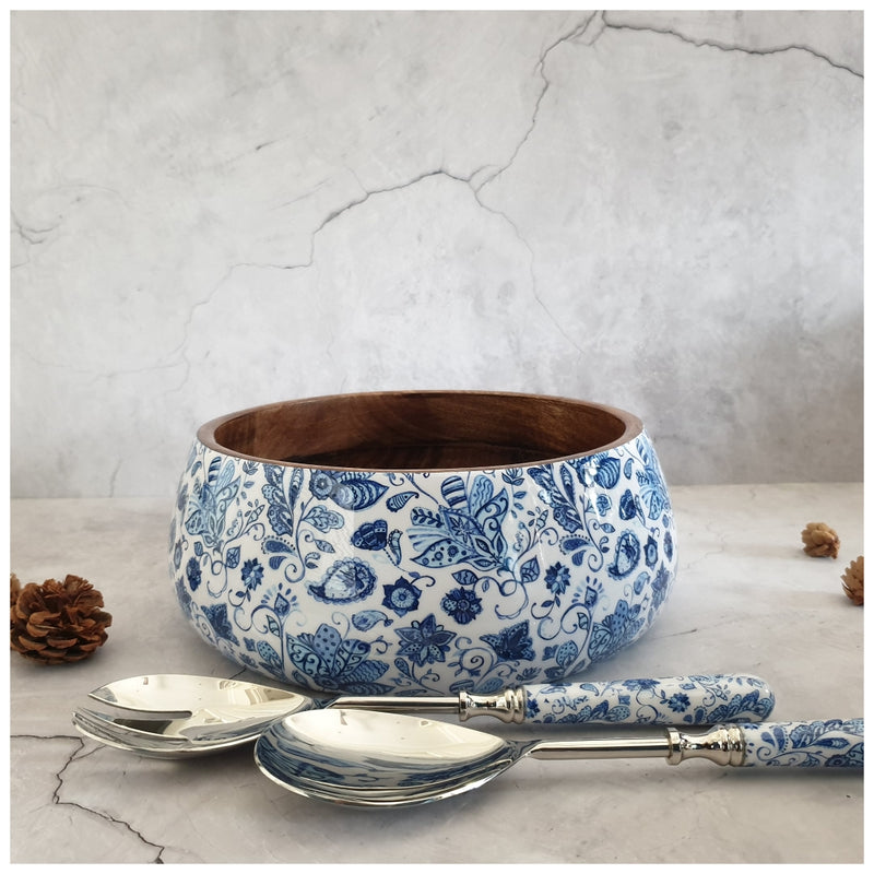 Salad Bowl - Large - Stainless Steel Servers - Water Lily