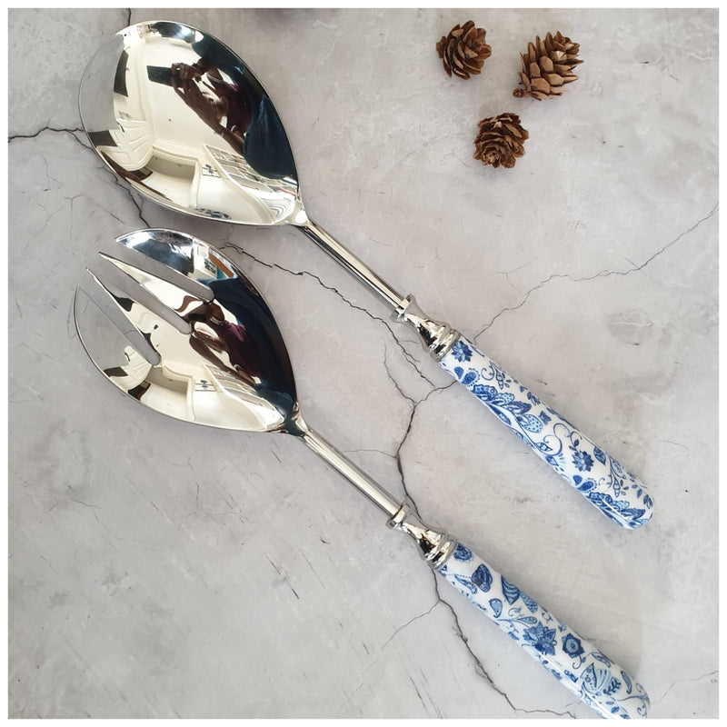 Salad Bowl - Large - Stainless Steel Servers - Water Lily