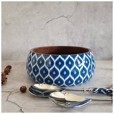 Salad Bowl - Large - Stainless Steel Servers - Ikat