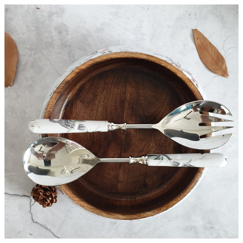 Salad Bowl - Large - Stainless Steel Servers - Mayura