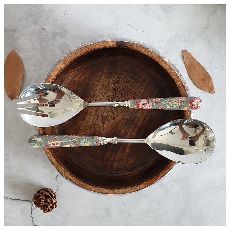 Salad Bowl - Large - Stainless Steel Servers - Earthy Meadow
