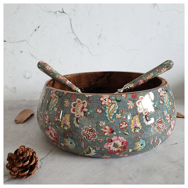 Salad Bowl - Large - Stainless Steel Servers - Earthy Meadow