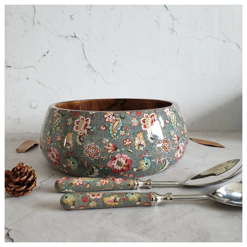 Salad Bowl - Large - Stainless Steel Servers - Earthy Meadow